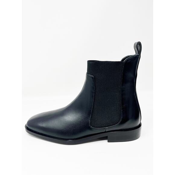 EVERLANE Italian Leather Square Toe Chelsea Boots Black SZ 7 READ - Picture 15 of 16